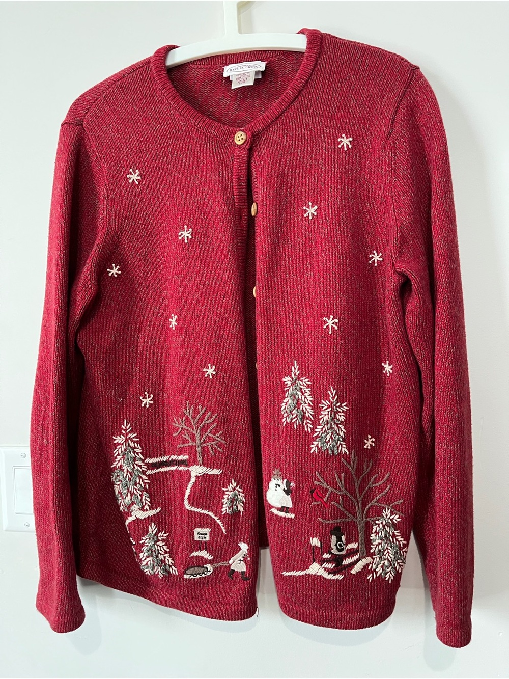Large Northern Reflections winter themed cardigan